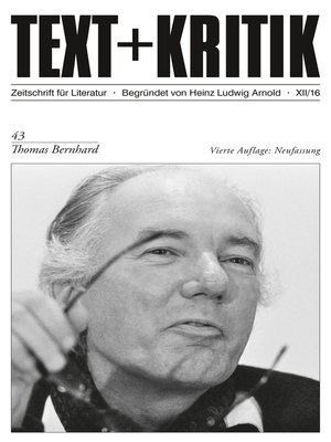 cover image of TEXT+KRITIK 43--Thomas Bernhard